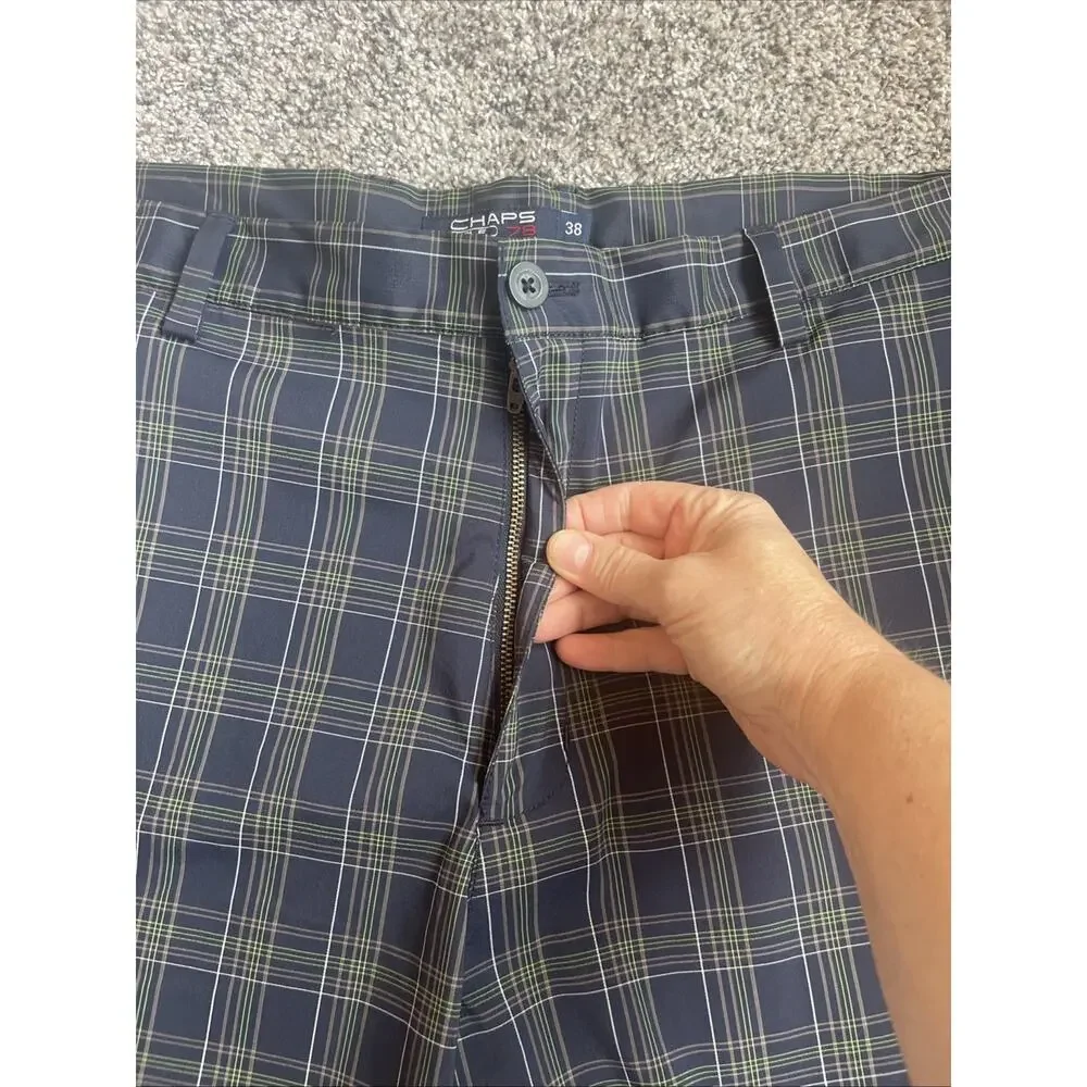 Chaps Golf 78 Men’s Athletic Golfing Shorts Plaid Size 38